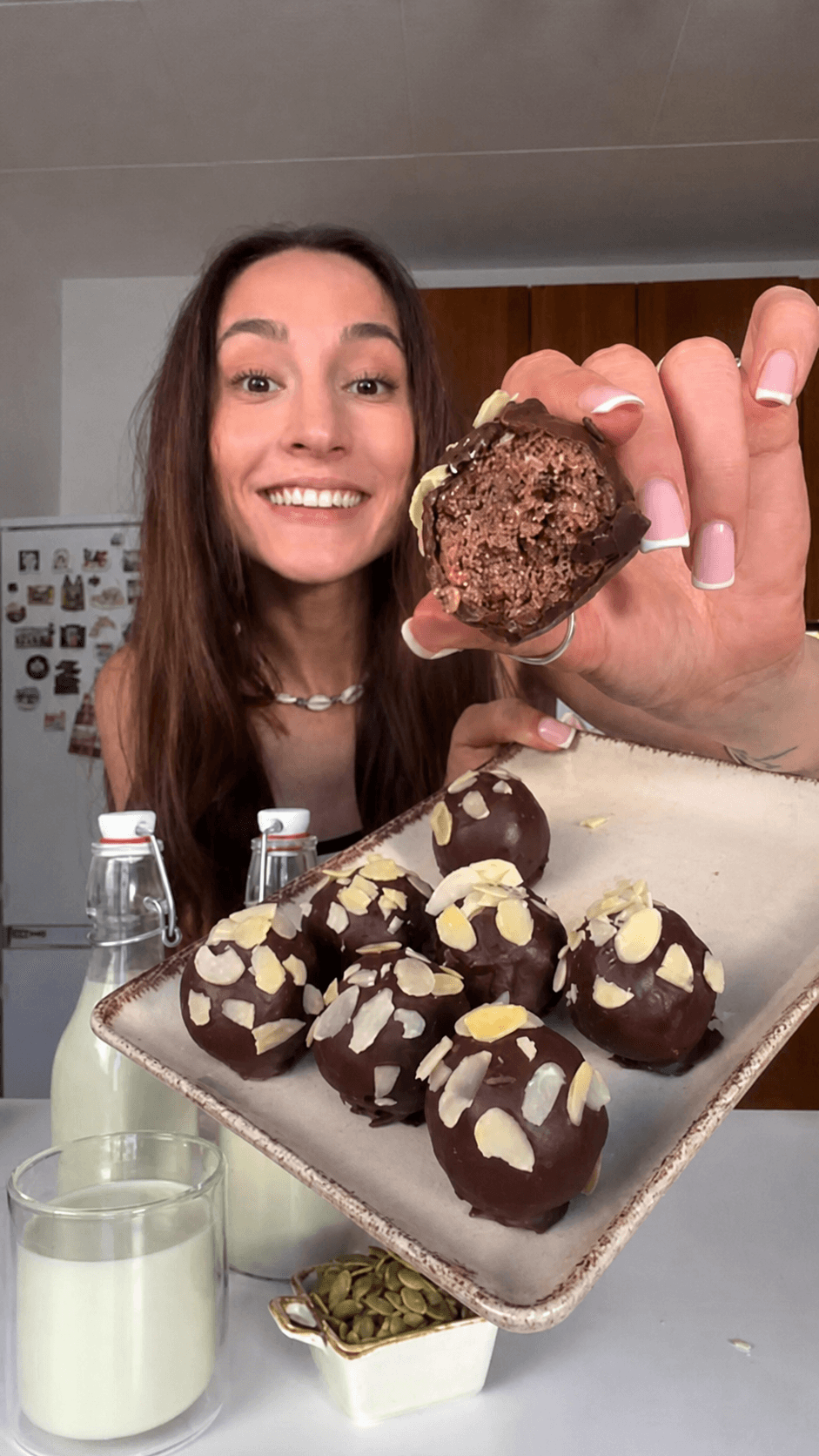 Latte di semi di zucca e tartufina zucca e cioccolato 