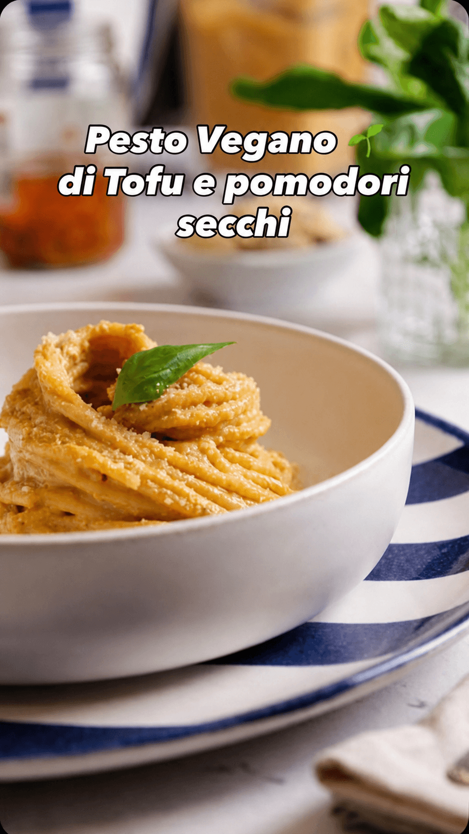 Pesto Vegano di Tofu e pomodori secchi
